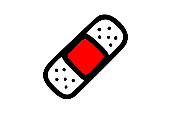 Adhesive Bandage Medical First Aid Illustration for Web and Print