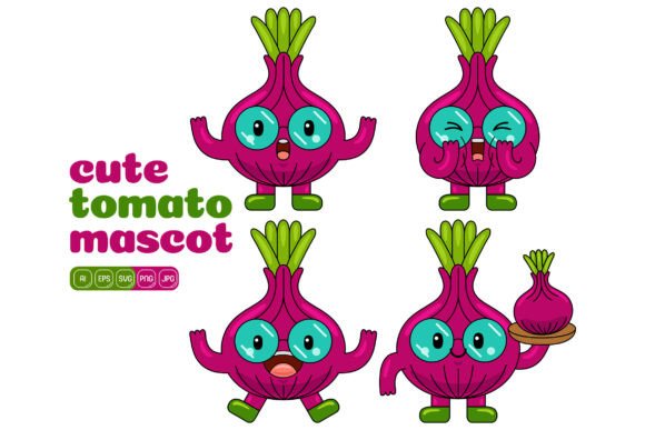 Cute Onion Mascot Vector Pack 01 – A Versatile Graphic Design Asset
