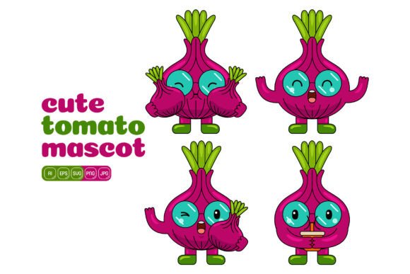 Cute Onion Mascot Vector Pack 04 – Illustrations for Local Branding