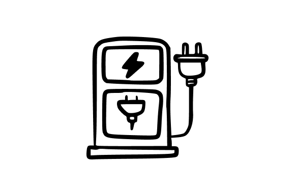 EV Charging Station Icon: Modern Graphics and Illustrations for Branding