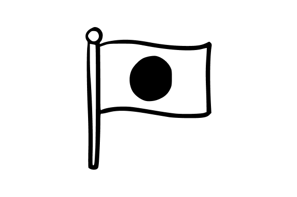Hand-drawn Black Outline Japanese Flag: A Graphic Designer's Review