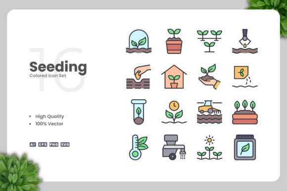 Seeding Colored Icons: A Review for Modern Graphics and Icons