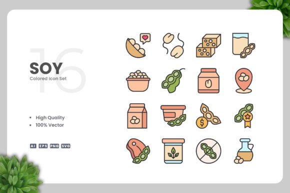 Soy Colored Icons: Essential Graphics for Local Brand Identity