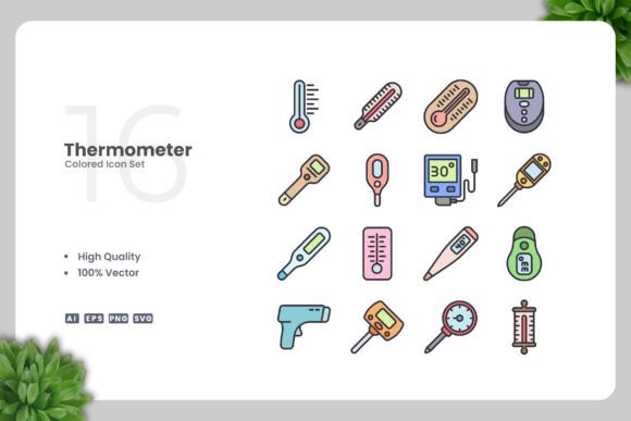 Thermometer Colored Icons: A Graphic Design Review for Modern Brands