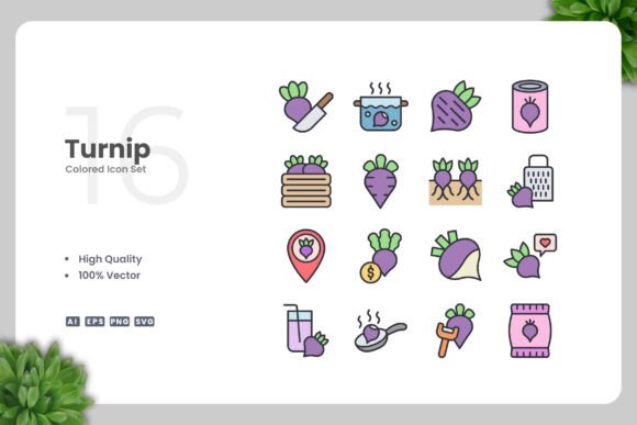 Turnip Colored Icons: Fresh Graphics for Modern Blogs