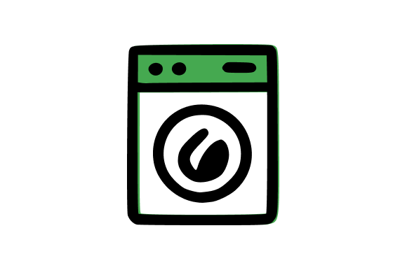 Washing Machine Laundry Appliance Illustration for Commercial Use