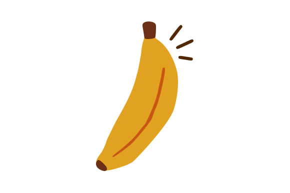 Yellow Banana Fruit Illustration for Web and Editorial Design